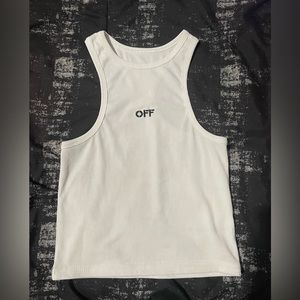 Off-white cropped tank